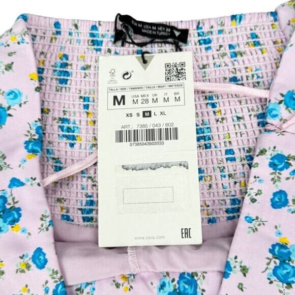 Zara Satin Mini Skirt In Floral Multi Size Medium - Picture 5 of 8